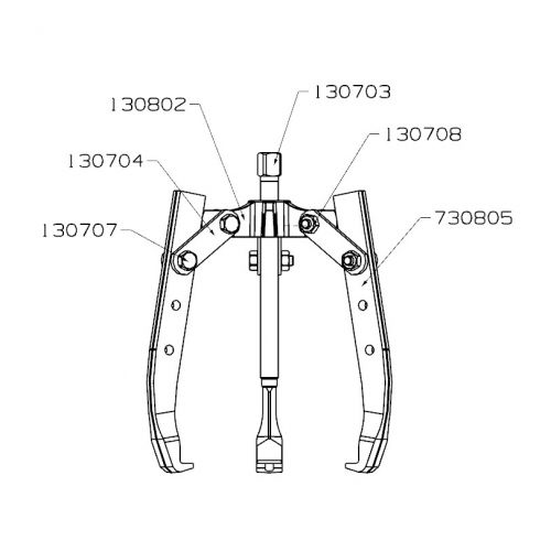 EXTRACTOR FORZA SERIE 7300T MECÁNICO DE 3 PATAS